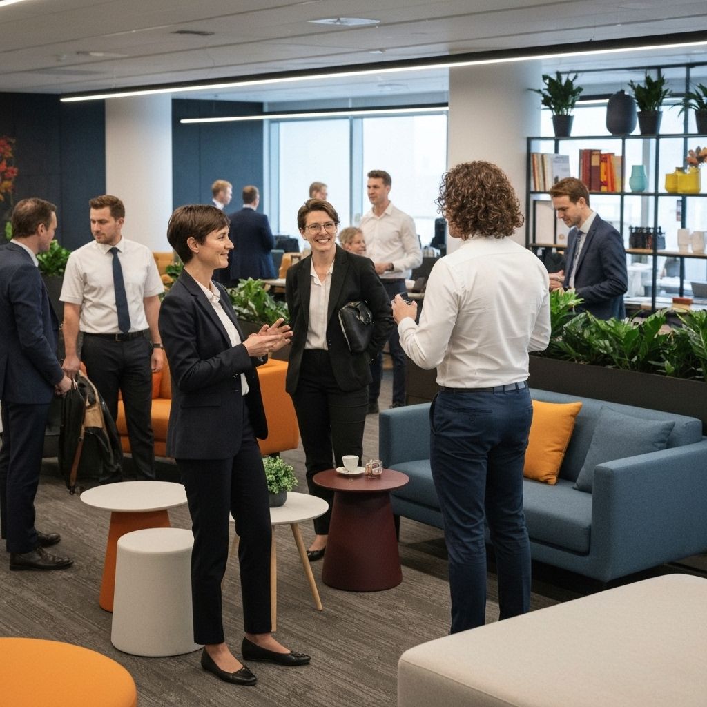 Professionals networking at Prana Office Space, Exton PA